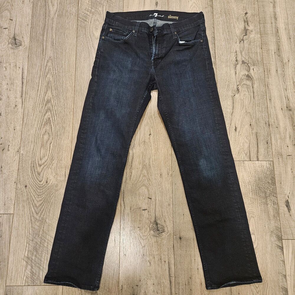 7 For All Man Kind Dark Wash Demin Jeans Mens Size 33